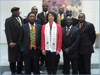 Members of the Men's Fellowship with Rev. Kreider.